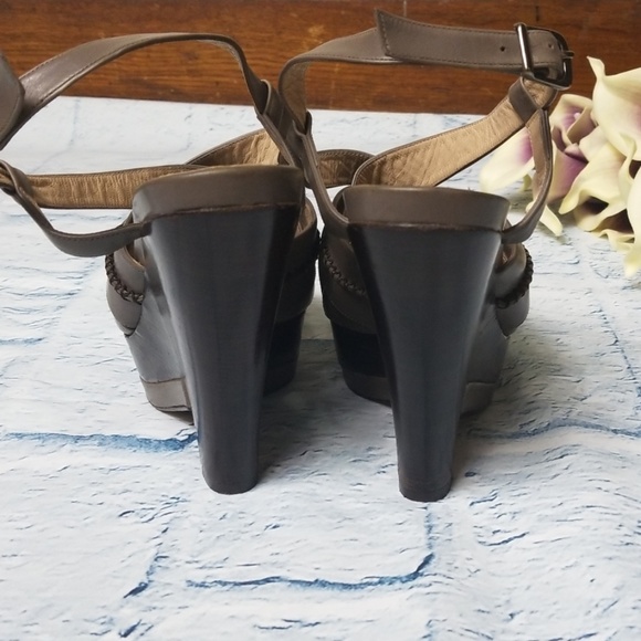 Pura Lopez Open Toe Sling Back Platform Wedge Heel - Picture 5 of 7